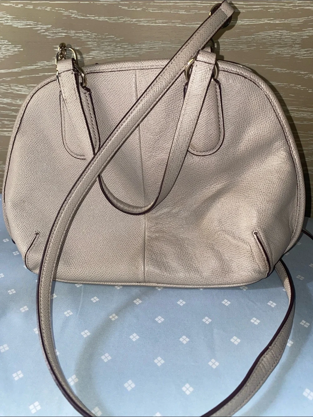 Coach Pebble Leather Satchel in Blush